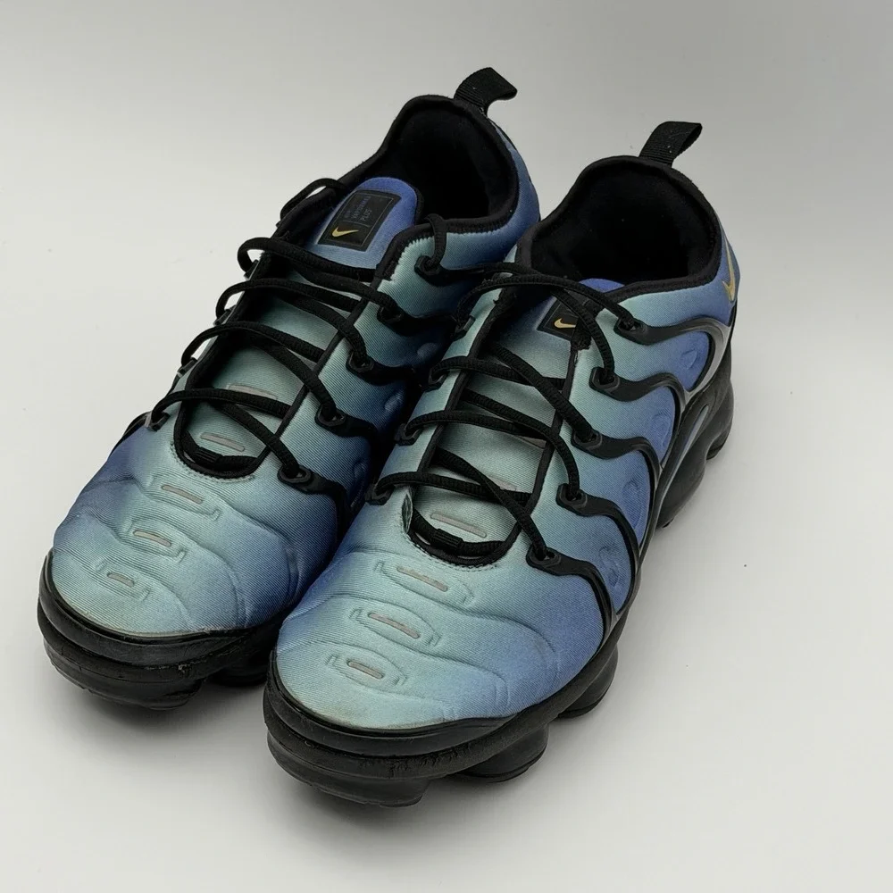 Nike Air VaporMax Plus Hyper Blue Original Fade 924453-008 Men's Size 10.5